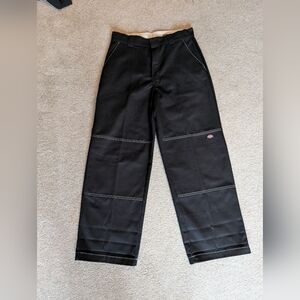 Dickies Woman's Black Double Knee Pant (Wide Leg)